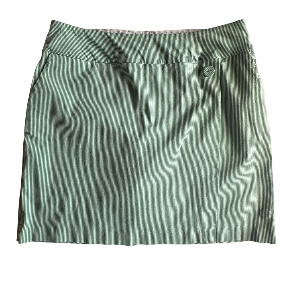 Swing Control Striped Golf Skort Womens Sz 16 Green Golf Tennis Sporty Skirt XL - Picture 2 of 10
